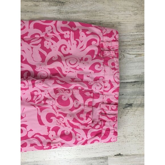 Vtg Lilly Pulitzer Pink 7Cs Print Crop Pants Girls Sz 5 - Picture 11 of 16